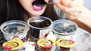 ASMR Grass Jelly Pudding (Eating Sounds) - WHISPERING