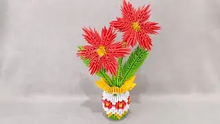 How to make a FLOWER POT 3D Origami ♥️