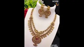 Cz matte finish long haram designs with price | buy online jewellery |what&rsquo;s app +918686164345