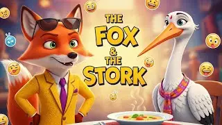 Fairy Tale for Children: The Clever Stork & Fox 🦊🕊️ | Storytime Animation