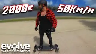 JE TESTE UN SKATE À 2000 EUROS QUI MONTE À 50KM/H ! (EVOLVE CARBON GTR)