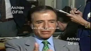 El presidente Carlos Menem declaro solo le temo a Dios 1996
