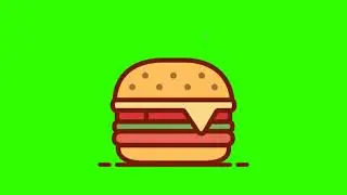 Burger Animation 💖 Green screen video free download - Free copyright