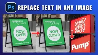 Как заменить текст на любом изображении в Photoshop 2026 | Как заменить вывеску на макете в Photo...