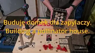 I'm building pollinator houses. Building a pollinator house.