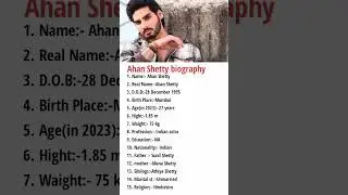 Indian actor Ahan Shetty biography #ytshorts #biography