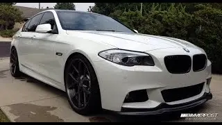 BMW 528i blacked out rims & blue Calipers