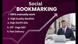 I will do social bookmarking in high da sites backlink manually