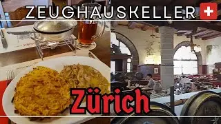 Restaurant Zeughauskeller, Zurich, Switzerland - Kalbsgeschnetzeltes nach Zürcher Art - Swiss Food
