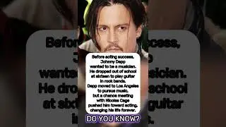 Johnny Depp Wanted Music &mdash; Not Movies