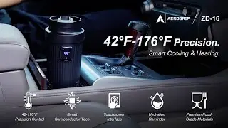 AEROGRIP ZD-16 Smart Thermoelectric Cooler & Heater Cup🥛 That Keeps Drinks PERFECT All Day!