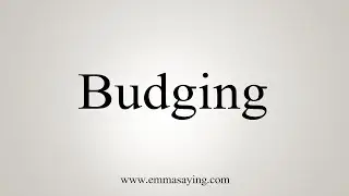 How To Say Budging