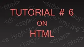 Tutorial 6: Empty Elements (Line Break Element)