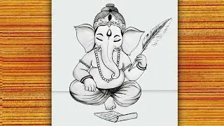 Lord Ganesha With shivling Drawing | Easy Ganesh Drawing / God Drawing