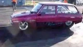 Mazda wagon staging burnout