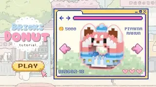 ꒰ Bricks Donat Tutorial ꒱ How to Build Bricks Donut Piyama Rakun W2602-18 🦝💤