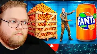 Я СДЕЛАЛ ГИГАНТСКУЮ FANTA ИЗ 1 ТОННЫ АПЕЛЬСИНОВ !!! / РЕАКЦИЯ T2x2