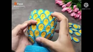 very easy! You can make money with plastic bottles and yarn|make flowers vase with bottle|embroidery