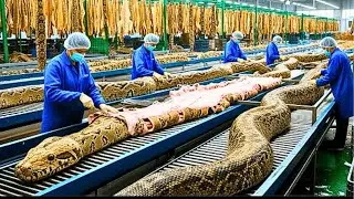 Inside Modern Snake-Leather Factory: From Snake Skin to Luxury Jacket and Bags (Full Process)