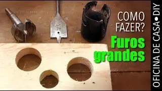 Como fazer Furos grandes em madeira #DIY #oficinadecasa