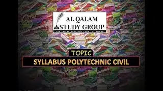 SYLLABUS POLYTECHNIC CIVIL ENGINEERING'