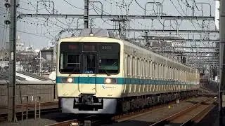 【4K定点撮影】小田急電鉄8000形（小田原線・千歳船橋駅）