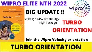 TURBO ORIENTATION || 28 JAN || VELOCITY MAIL || WIPRO UPGRADE PLAN    #wipro #nth #elite