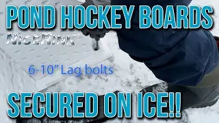 NiceRink Tall Boards Secured into the for Pond Hockey