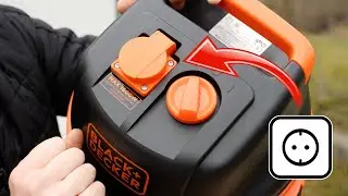Aspirator cu priza pentru scule, umed/uscat, 1600W, cuva inox 30L Black+Decker BXVC30 XTDE