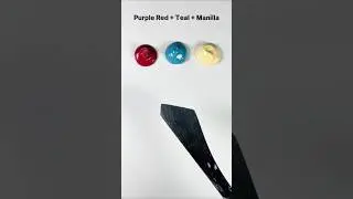 Purple Red, Teal & Manilla: The Result of a Pink Perfection mix. #colormixing