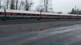 Amtrak Cascades talgo train 🚆 going thru Vader, Washington southbound on January 30 2026 