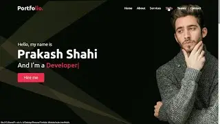 Responsive Personal Portfolio Website using HTML, CSS & Javascript