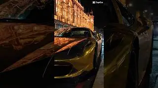 Gold Ferrari spotted in London 😏#ferrari #love #automobile #cartok #carshow #luxury #carmeet #live