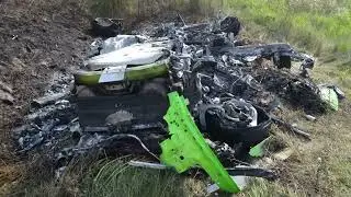 Accident Lamborghini pe autostrada in Ungaria (300 km/h)