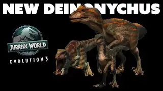 🔲 NEW FEATHERED DEINONYCHUS Officially Revealed! | Jurassic World Evolution 3