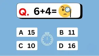 One Digit Addition Quiz For Kids | Maths Quiz | Mental Maths