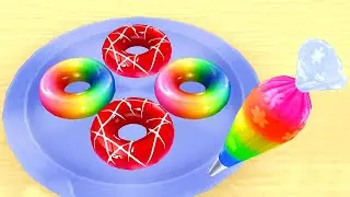 How to Make Rainbow Donut and Cake in MY BAKERY EMPIRE #5 Game for Girls