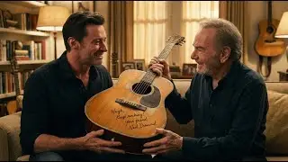 Neil Diamond sends a special gift to Hugh Jackman, star of Song Sung Blue