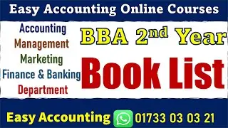 BBA 2nd Year Books List ||Accounting; Management; Marketing & Finance & Banking Department ||