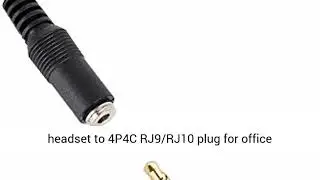VoiceJoy Headset Adapter Converter 3.5mm Plug Female RJ9/RJ10 Headset/Handset Plug Most Office Phone