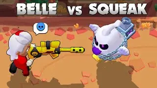 Belle Vs Squeak l 1 Vs 1 l Chromatic Brawler Vs Mythic Brawler l Brawl Stars l Belle Gold Hand