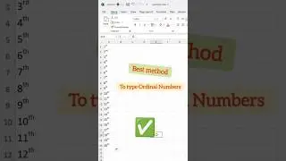 Ordinal Numbers in #excel | How to format Ordinal Numbers in excel #exceltips #exceltricks #office