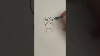 How to Draw a Chimpanzee! #Shorts