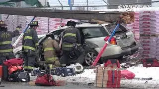 Spokane Valley PD car chase turns into multiple car collision with extraction.