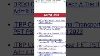 ITBP HC Telecommunication PET PST Admit Card 2023
