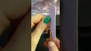 Green Glitter | Gel Nail Stickers #nailart #satysfying #asmr