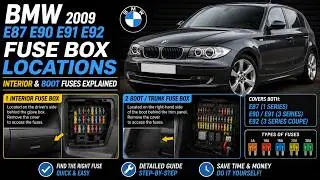 Расположение предохранителей BMW 2009 e87 e90 e91 e92 серии