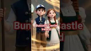 Bunratty Castle Ireland 🇮🇪 | Kids in Irish Costumes Explore Medieval Magic! 🏰🐑✨ #Shorts #lotusseeds8