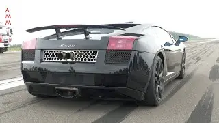 900HP Praban Lamborghini Gallardo LP1200 Twin Turbo - FAST Drag Races, Onboard & Revs!