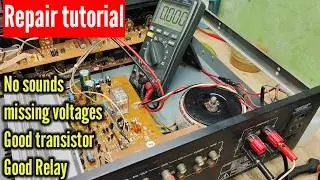 Konzert AV 302 , Repair tutorial, No sounds, missing voltage,